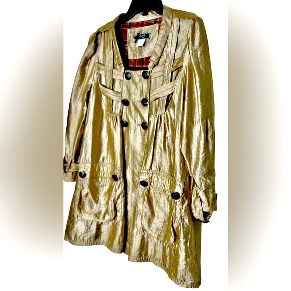 🤩 NEW LISTING! Fumblin Foe Women’s Coquette Gold Victorian Dress/Jacket Sz M EUC - Picture 3 of 9